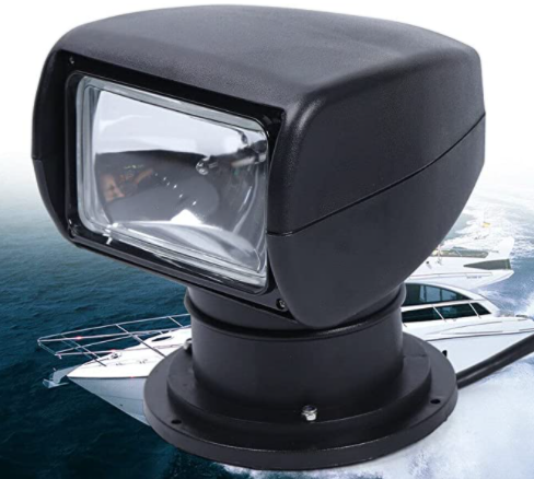 100W 12V Projecteur de recherche rotatif à 360° avec télécommande pour bateau maison champ