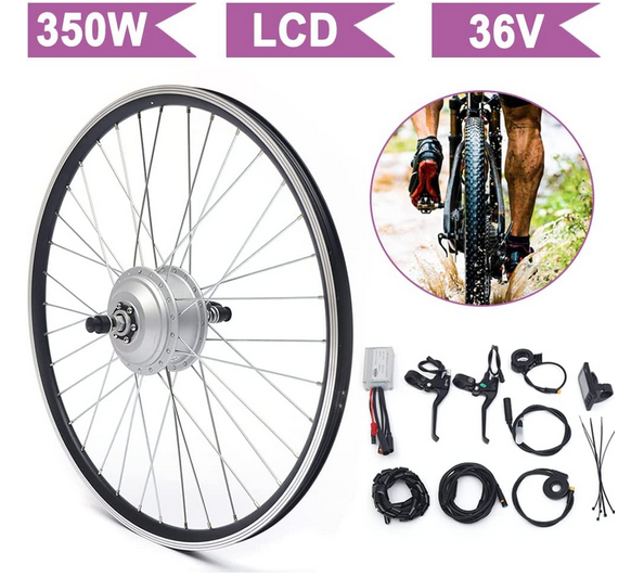 Kit de conversion pour vélo électrique - Kit de conversion pour vélo arrière - Pour vélo arrière - 27,5" - 36 V 350 W