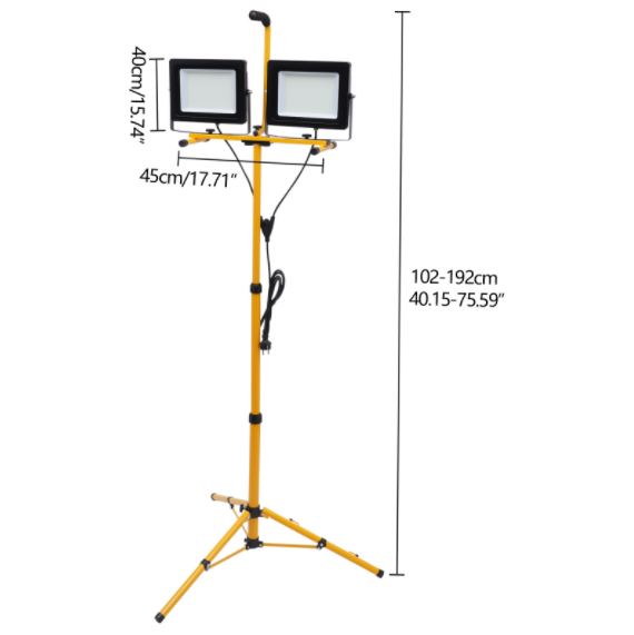 Lampe de travail LED 2*100W avec trépied télescopique