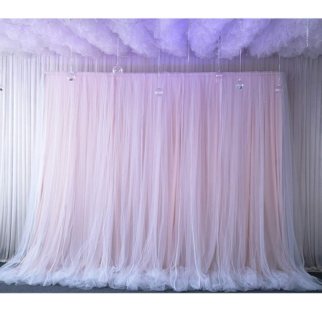 3 x 6 m - Arche de mariage - Pour décoration de mariage - Support de fond robuste - Avec bases en acier inoxydable pondérées