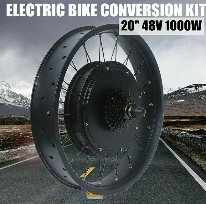 Roue arrière 20" 48 V 1000 W électrique Kit de conversion E Bike Kit de conversion 1000 W