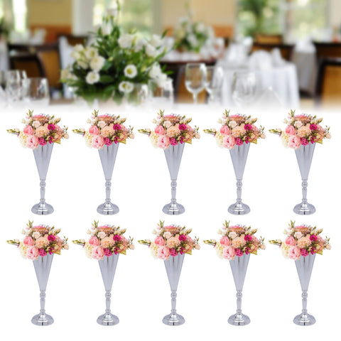 Lot de 10 vases de 36 cm - Support de fleurs - Décoration