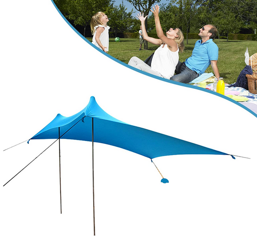 Tente de plage - Protection solaire UPF50+ - Protection UV - Imperméable - Pour le camping, la pêche, le jardin ou les pique-niques