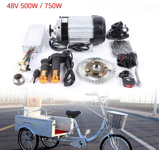 Kit de conversion de tricycle électrique Brushless pour équiper trois roues Moteur à engrenages sans balais pour tricycle / Rikscha / Tricycle