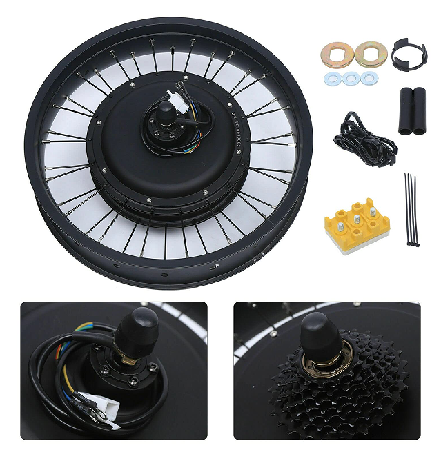 Roue arrière 20" 48 V 1000 W électrique Kit de conversion E Bike Kit de conversion 1000 W