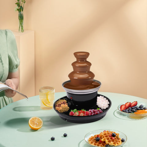 Fontaine à fondue au chocolat, fontaine de fête à 3 niveaux