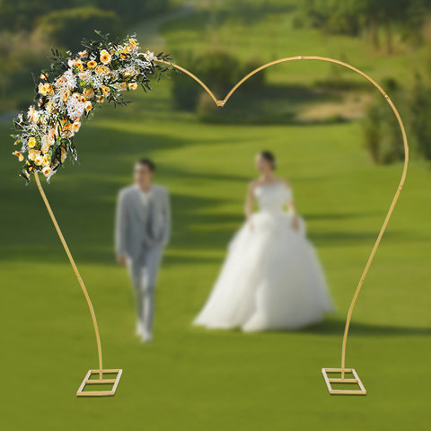 Arche de mariage - En métal - Fond en forme de cœur - Pour ballons