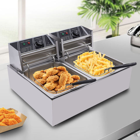 Friteuses 12 L 2500 W pour frites poulet restaurant maison cuisine