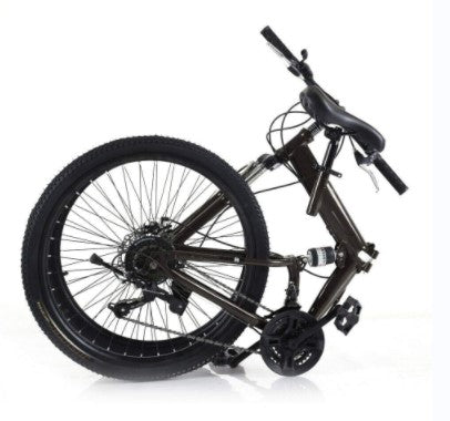 VTT 26 pouces - Vélo pliable en acier au carbone - 21 vitesses - Freins à disque - Pour adolescent - Pour adulte - Portable