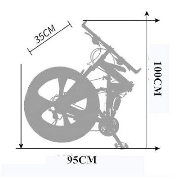 VTT 26 pouces - Vélo pliable en acier au carbone - 21 vitesses - Freins à disque - Pour adolescent - Pour adulte - Portable