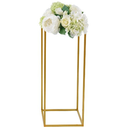 10 pièces en Support de fleurs amovible - Support colonne en vases géométriques pour décoration de mariage, fête, doré