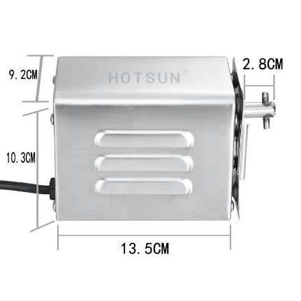 Moteur électrique pour barbecue en acier inoxydable 25 W - Pour rôtisserie et plus de 2,5 tours/min - 60 kg