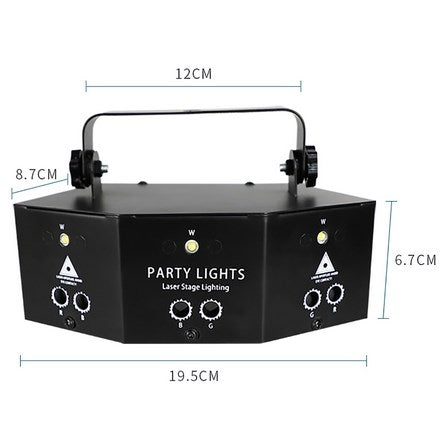 CNCEST 9-Eyes Laser LED RGB Light DJ Projecteur Disco Stage Lighting Effet de lumière Projecteur à effet DMX