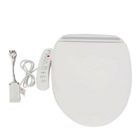 Abattant de WC de qualité supérieure - Blanc - Antibactérien - Siège électrique chauffant - Double Nozzles Hygiénique Washing