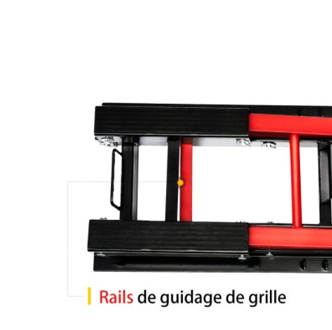 Leviers hydrauliques pour moto, plate-forme, réparation de moto, cadre 680 kg, support de montage (rouge)  - Charge maximale : 680 kg