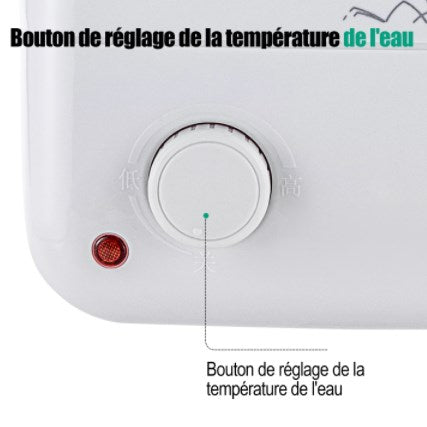 8 l - Appareil électrique compact - Prêt à l'emploi - Pour sous-évier - Eau séparée - Thermostop - Anti-goutte - Prêt à être branché
