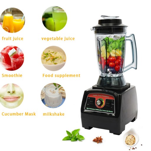 Mixeur en acier inoxydable 3,9 l 2800 W - Blender à smoothie - Blender à smoothies 2 en 1 - Lames 3,3 Hp 2 en 1 - Mixeur haute performance