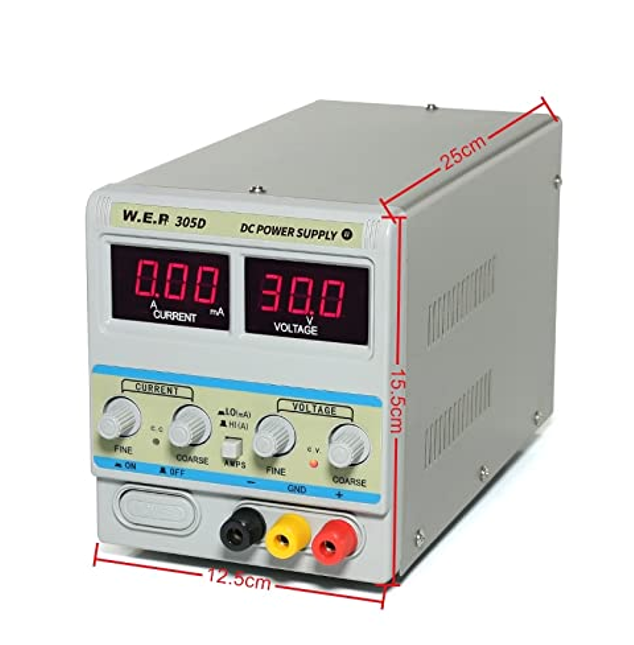 Bloc d'alimentation de laboratoire - 0-30 V - 0-5 A - Affichage numérique LED réglable - DC