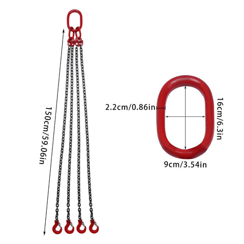 ChaîNe De Grue à 4 Pattes 5T Ø 8mm