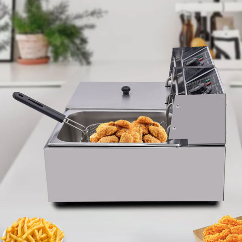 Friteuses 12 L 2500 W pour frites poulet restaurant maison cuisine