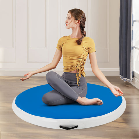 Tapis de gymnastique gonflable, avec pompe à air