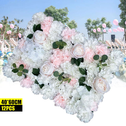 Lot de 12 murs de roses artificielles