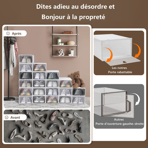 Lot de 20 boîtes de rangement