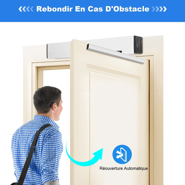 Ouvre-porte automatique avec télécommande et bouton poussoir