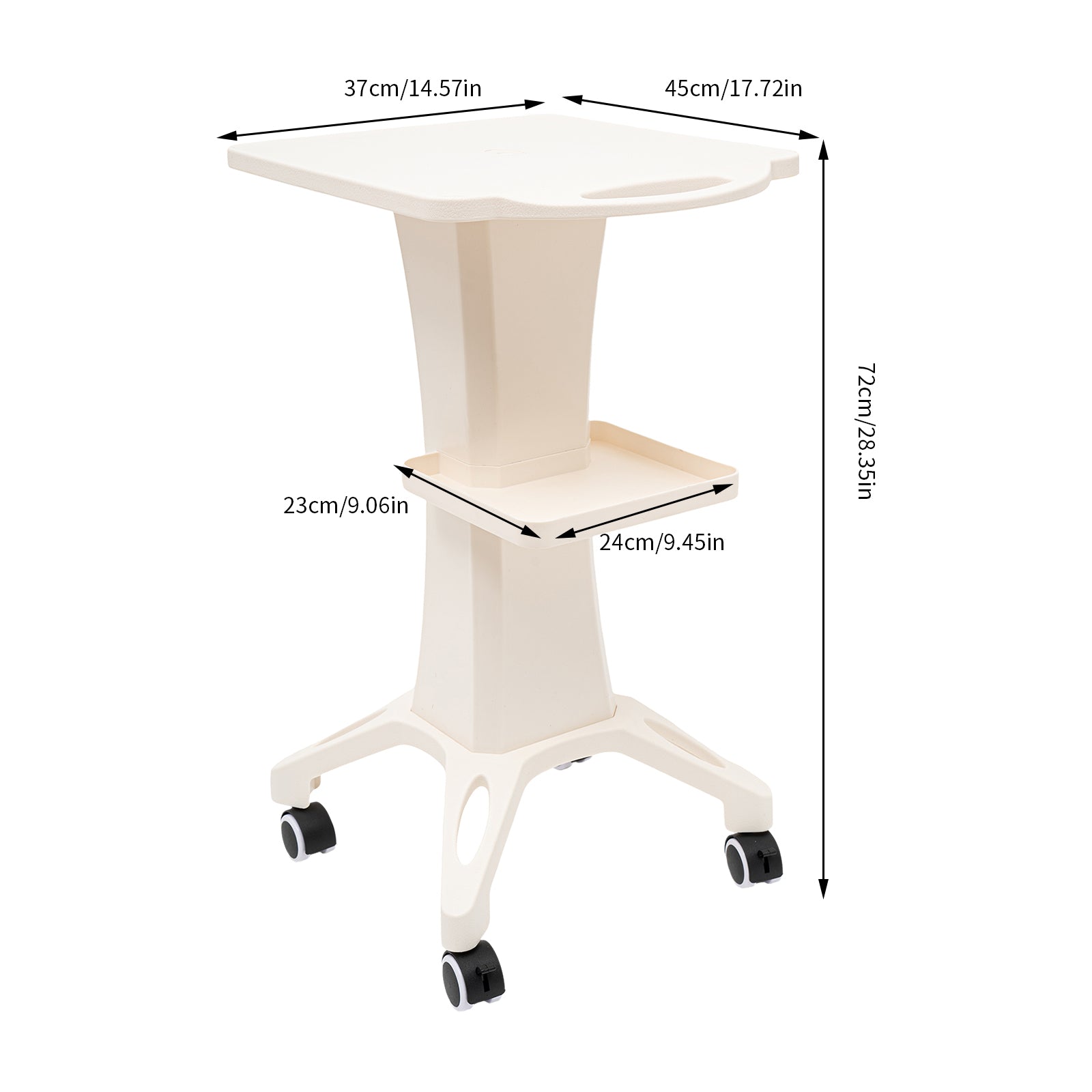 Chariot de coiffeur réglable professionnel mobile pour coiffeur