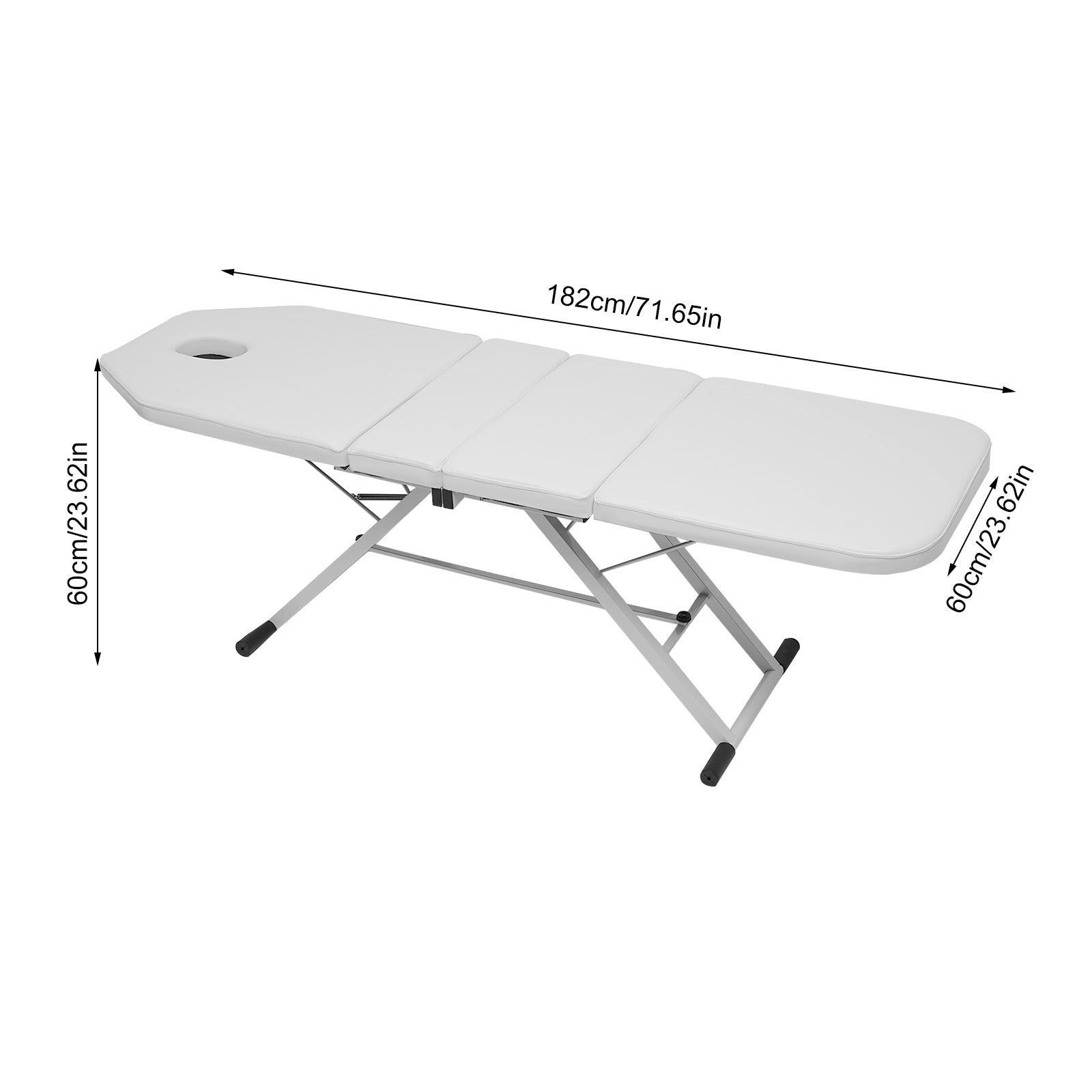 Table de massage professionnelle pliable en 3 parties