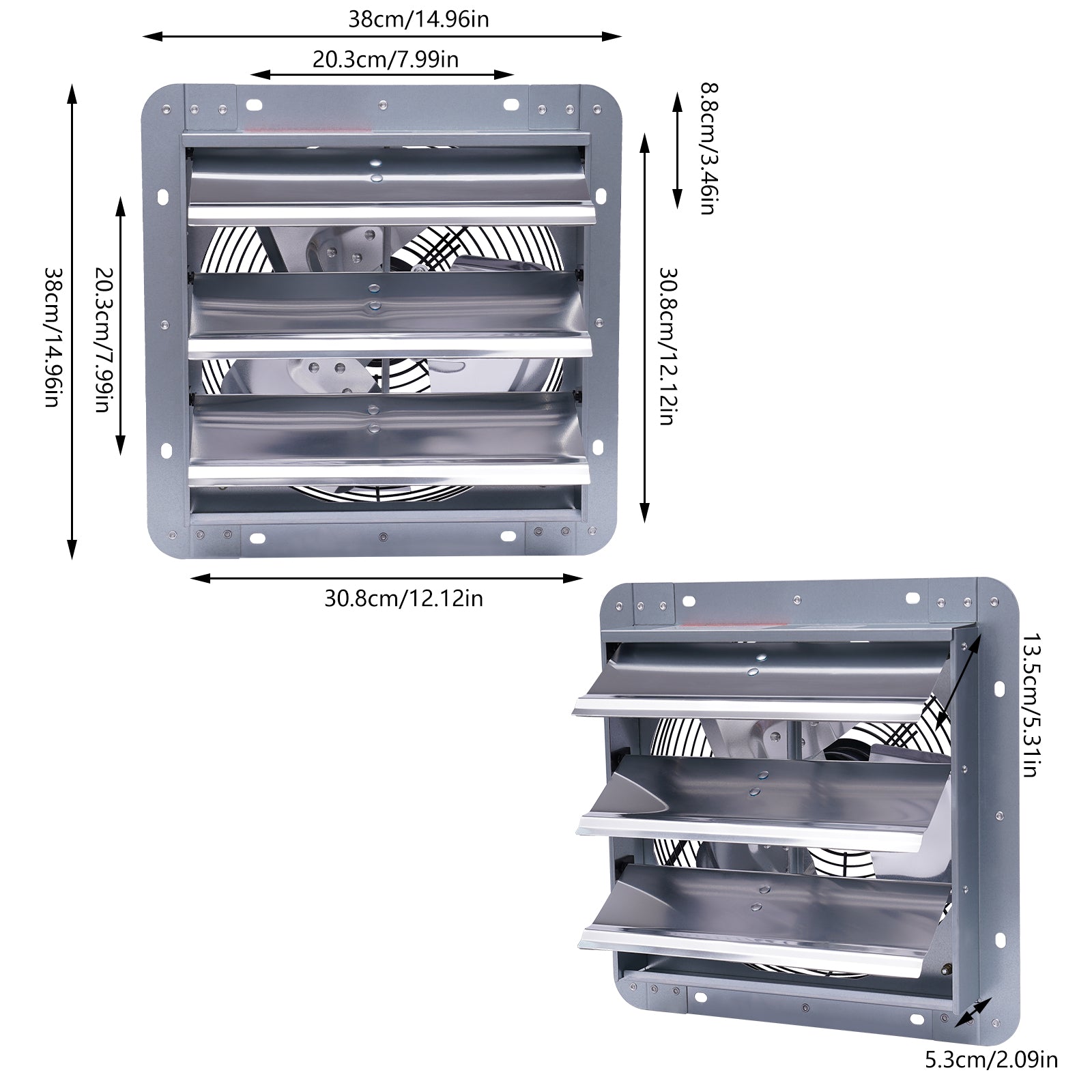 Ventilateur d'extraction de 300 mm / 12 pouces