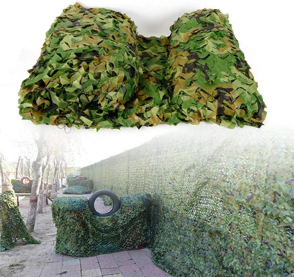 Filet de camouflage pour décoration, protection solaire, chasse, camping, extérieur, militaire, camping, décoration de jardin, 6 x 4 m, vert