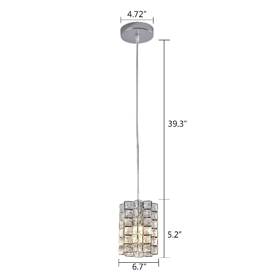 Lot de 3 lustres en cristal 8850 - Pour couloir, salle à manger, cuisine, armoire