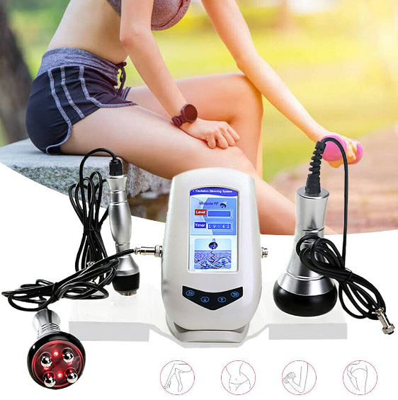 Mini machine amincissante 3 en 1 sous vide à ultrasons cavitations RF Slimming Machine Slimming Cellulite Machine raffermit la peau Perte de poids avec 3 têtes de beauté 220 V