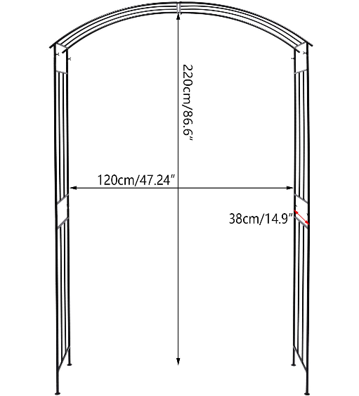 Arche de jardin Treillis de support d'escalade Roses et plantes