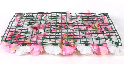 Lot de 8 panneaux muraux de fleurs artificielles pour décoration de jardin, maison, mariage, fête - 40 x 60 cm