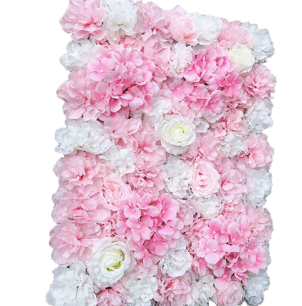 CNCEST 6 x 40 x 60 cm - Mur de roses artificielles - Pour décoration de mariage - Fond de rue - Mur de fleurs en soie (dahlias blanc)
