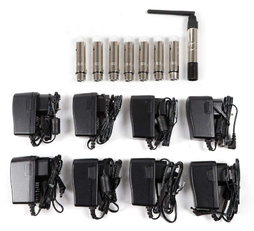 DMX512 Lot de 8 émetteurs et 7 récepteurs 2,4 G ISM sans fil pour éclairage de scène