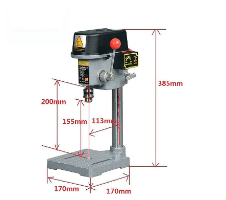 Trapano elettrico da banco 340W 3 velocità 16000rpm Mandrino 10mm 220V