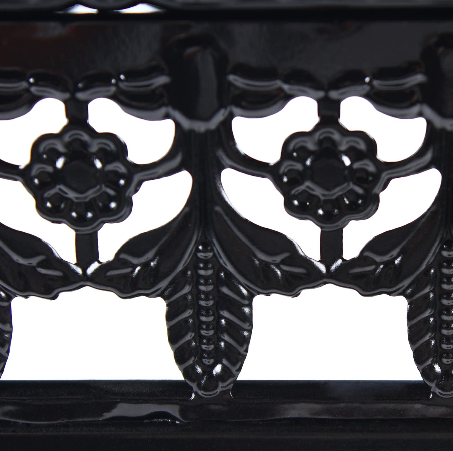 Étagère de plafond en métal - Style rétro - Pour verre à vin - 35 x 120 cm - Noir