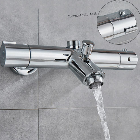 Système de douche thermostatique avec vaporisateur et douchette à main - Système de douche complet réglable en hauteur - En acier inoxydable