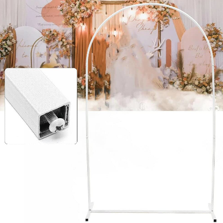 Arche de mariage - Blanc - Support en métal avec filet - Décoration de mariage