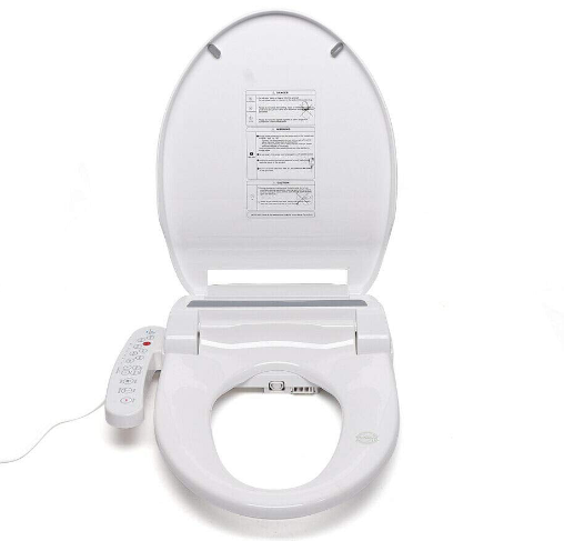 Siège de Bidet électrique Couvercle de Toilette Intelligent avec Buse Siège Chauffant Fixation de Bidet Abattant WC Blanc