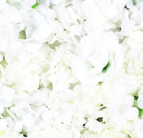 Fleurs d'hortensia artificielles en soie pour le jardin, le mariage, le lieu de la route principale, 60 x 40 x 7 cm (blanc laiteux)