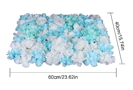 CNCEST Lot de 12 fleurs artificielles en soie  - Portables - Durable - Intérieur et extérieur - Décoration de mariage - 60 x 40 x 2 cm