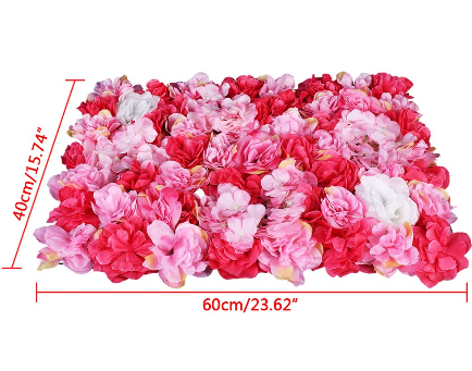 CNCEST Lot de 6 tableaux de fleurs artificiels pour mariage, rue - 40 x 60 cm