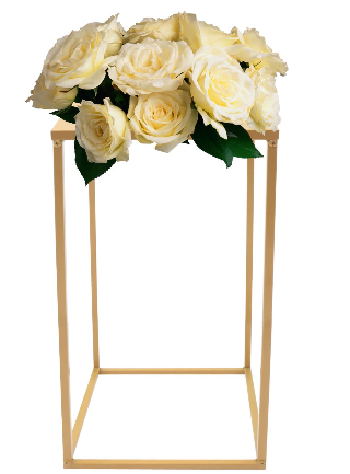 CNCEST Lot de 10 supports de fleurs dorés en métal pour décoration de mariage, fête, hauteur 60 cm