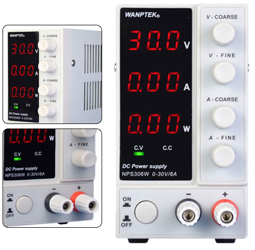 Alimentation de Laboratoire réglable 0-30V, 0-6A, écrans LCD Alimentation de Laboratoire CC, Alimentation stabilisée