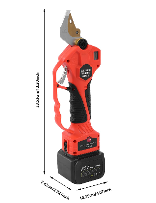 Tondeuse électrique puissante, sécateur sans fil avec barre d'extension élevée, tête d'inclinaison, sangle de transport, 2 piles au lithium 21 V