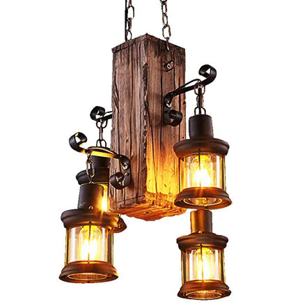 Style rétro : utilisez du bois massif pour fabriquer l'ancienne technologie et concevoir le corps de la lampe dans un style rétro.